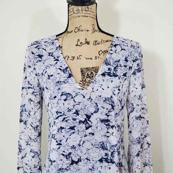 BCBGENERATION Women's Regular Pleated Tie Back Shift Dress Floral Size XS - Picture 5 of 15